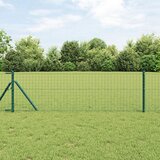 vidaXL Stebri za ograjo 26 kosov Zeleni Ø32 mm 100 cm Galvanizirano jeklo Cene
