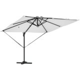 vidaXL Kantilevrni Roma senčnik z LED svetilkami Pesek 286x285x270 cm Aluminij | Shoptok.si