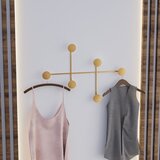 Kalune Design Kovinski stenski obešalnik v zlati barvi Dama-A – | Shoptok.si