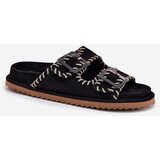Boto Women's Sandals With Buckles And Decorative Stitching Black Visley | shoptok.hr