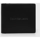 Calvin Klein Jeans Usnjena denarnica ženska, črna barva, K50K512059