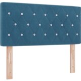 Box Spring Krevet s Madracem Tamnoplava Mala Dupla Baršun | shoptok.hr