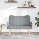  Kauč za dvoje Svijetlo siva 115 x 61 x 87 cm tkanina | shoptok.hr
