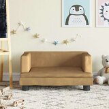  Otroški kavč rjav 60x40x30 cm žamet | Shoptok.si