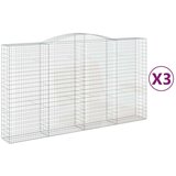  Lučne gabionske košare 3 kom 400x50x220/240cm pocinčano željezo | shoptok.hr