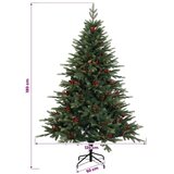  Umjetno božićno drvce s nogom 180 cm 300 LED lampica - Zelena 180 cm s LED svjetlima | shoptok.hr