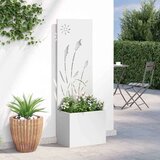 Vrtna sadilica s Dekorativnom Pločom Bijelo 50 x 140 cm | shoptok.hr