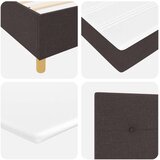  Postelja z vzmetnico z vzmetnico Temno rjava 120 x 190 cm blago, (5000069805) | Shoptok.si