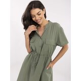 Italy Moda Dress-MI-SK-109898.68-khaki | Shoptok.si