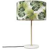 QAZQA Sodobna medeninasta namizna svetilka s senčilom listov 35 cm - Kaso | Shoptok.si