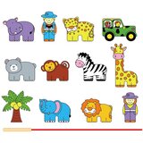 Viga drveni konac isprepleteni blokovi safari zoo | shoptok.hr