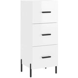  Komoda sjajna bijela 34 5 x 34 x 90 cm od konstruiranog drva | shoptok.hr
