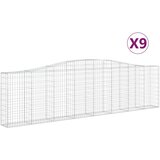  Lučne gabionske košare 9 kom 400x30x100/120cm pocinčano željezo | shoptok.hr