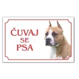 tabla čuvaj se psa - staford