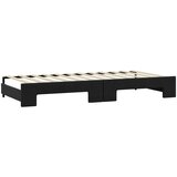  Dnevni krevet na razvlačenje s ladicama crni 100x200 cm tkanina | shoptok.hr