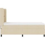  LED Box Spring Krevet s uzglavljem Krema 100 x 200 cm tkanina | shoptok.hr