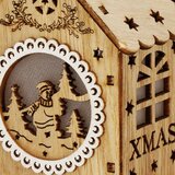 springos Božićna Dekoracija - Drvena Kućica (6 x 9 cm) | shoptok.hr