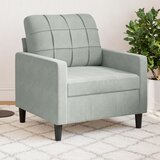 vidaXL Fotelj svetlo siv 60 cm žamet | Shoptok.si