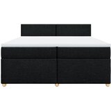  Krevet s oprugama i madracem crni 200x200 cm od tkanine | shoptok.hr