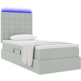  LED krevet za pohranu s madracem Svjetlosiva 90 x 190 cm Baršun | shoptok.hr