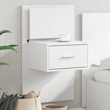  Zidni noćni ormarić s LED svjetlima bijeli | shoptok.hr