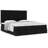 vidaXL Okvir kreveta s madracima crni 160x200cm od tkanine | shoptok.hr