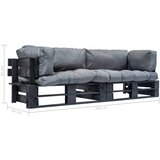  2-dijelni set vrtnih sofa od paleta od borovine s jastucima | Eponuda.ba