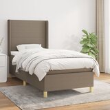 vidaXL Krevet s oprugama i madracem smeđesivi 100 x 200 cm od tkanine | shoptok.hr