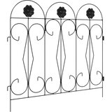  Vrtna Ograda 5 pcs Crna Čelik | Eponuda.com