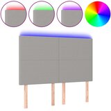  LED uzglavlje svjetlosivo 144x5x118/128 cm od tkanine | Eponuda.ba