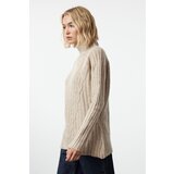 Trendyol Beige Soft Textured Knit Detailed High Collar Knitwear Sweater Cijene