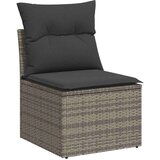 vidaXL 11-dijelni set vrtnih sofa poliratan i bagrem s jastucima sivi | shoptok.hr