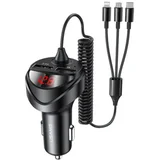 US-CC119 C22 Univerzalni Auto Punjač + 3 u 1 kablo