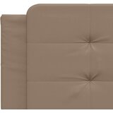  Postelja z vzmetnico kapučino 200x200 cm umetno usnje | Shoptok.si