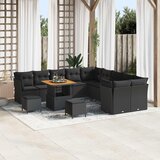  Sjedeća garnitura za vrt 13 kom. Crna poliratan 80 x 80 x 71 cm | shoptok.hr
