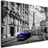  Slika - Car in Paris (1 Part) Blue Wide 90x60 Cijene