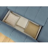 Bobochic Paris Modra raztegljiva/s prostorom za shranjevanje kotna sedežna garnitura (desni kot/v obliki črke "U") Fuji – | Shoptok.si