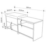 Hanah home Stalak za cipele Filux, 120,3x51x40,5 cm, Antracit | Eponuda.ba