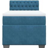vidaXL Box spring krevet s madracem tamnoplavi 80 x 200 cm baršunasti | shoptok.hr