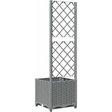  Vrtna sadilica s rešetkom svjetlosiva 40 x 40 x 136 cm PP | shoptok.hr