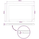  Pravokutni stolni vrh 80 x 60 x 3 cm Pravokutni - Tamno smeđa 90 x 55 x 3 5 cm Živi rub 2 strane | shoptok.hr