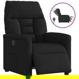 vidaXL Električni naslanjač črno blago | Shoptok.si