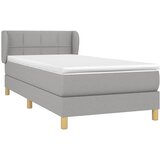  Okvir kreveta s oprugama i madrac svjetlosivi 90x200cm tkanina | shoptok.hr
