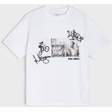 Sinsay Pamučna oversize majica s grafitnim printom | shoptok.hr