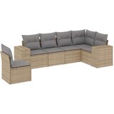 vidaXL 6-dijelni set vrtnih sofa s jastucima bež od poliratana | shoptok.hr