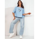 DStreet Women's oversize blouse BULS blue | shoptok.hr
