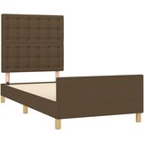  Okvir za krevet bez madraca tamnosmeđi 100x200 cm od tkanine | shoptok.hr