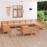  13-dijelna vrtna garnitura smeđa boja meda od masivne borovine | shoptok.hr