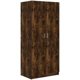  Garderobna omara dimljeni hrast 80x52x180 cm konstruiran les, (20705623) | Shoptok.si