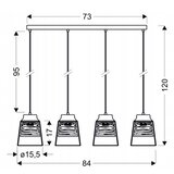 Candellux Lighting Luster na sajli FRESNO 4xE27/60W/230V | Eponuda.com